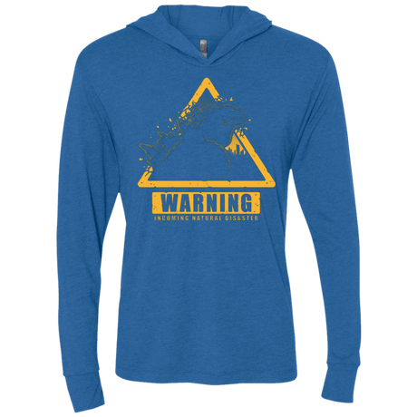 T-Shirts Vintage Royal / X-Small Incoming Natural Disaster Triblend Long Sleeve Hoodie Tee