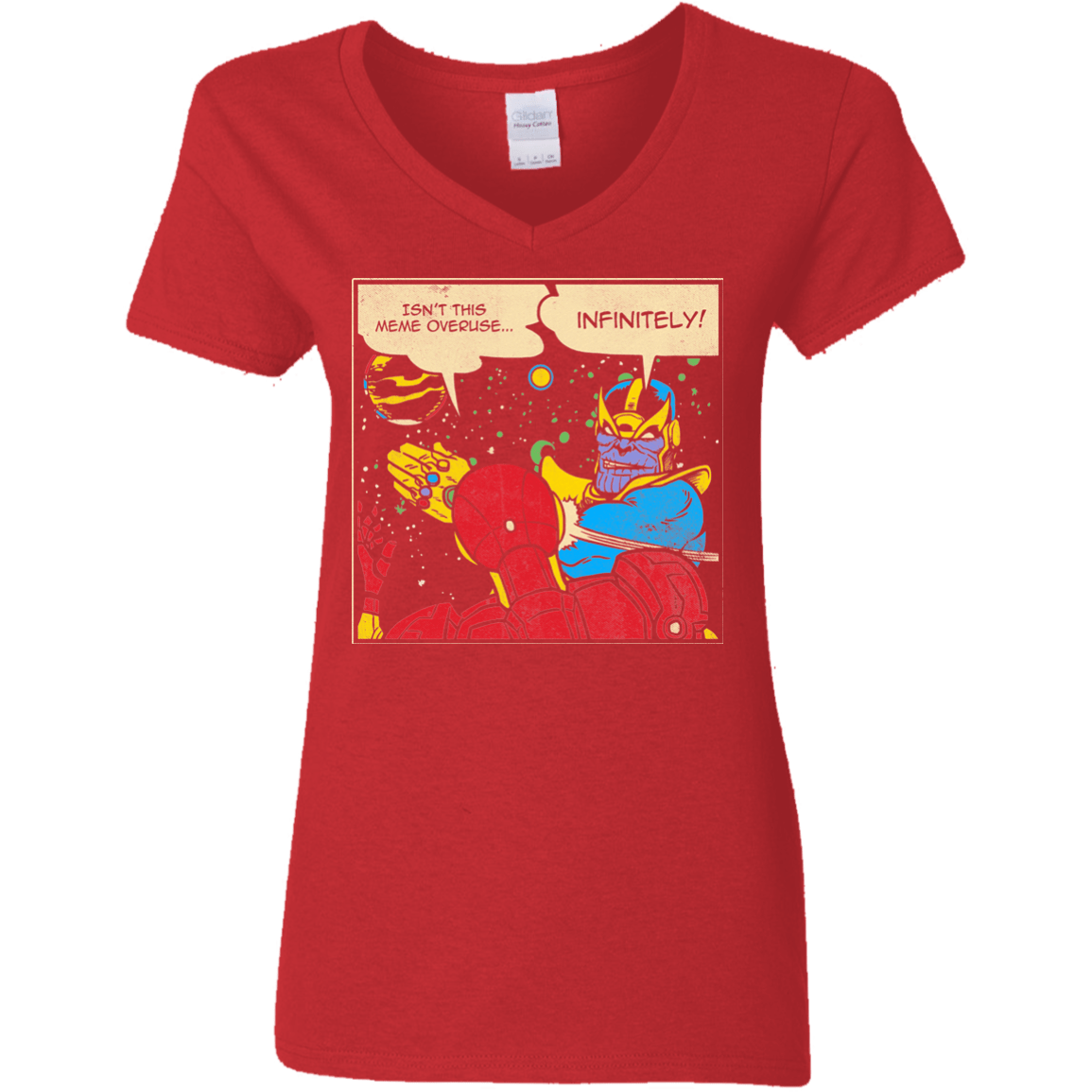 T-Shirts Red / S INFINITE SLAPS Women's V-Neck T-Shirt