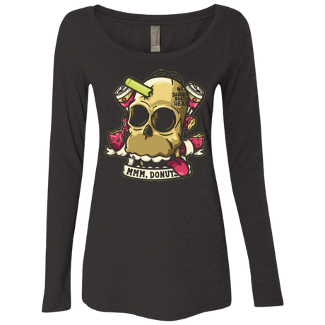 T-Shirts Vintage Black / Small Insert Brain Here Women's Triblend Long Sleeve Shirt