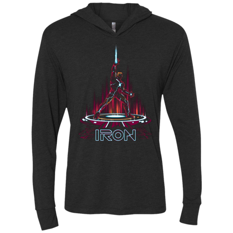 T-Shirts Vintage Black / X-Small IRON TRON Triblend Long Sleeve Hoodie Tee