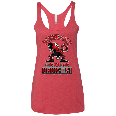 T-Shirts Vintage Red / X-Small ISENGARD FIGHTING URUKHAI Women's Triblend Racerback Tank