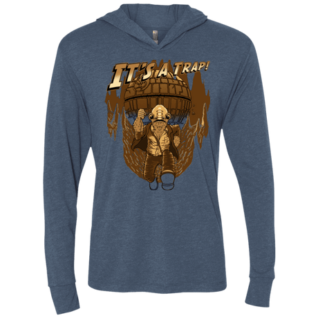 T-Shirts Indigo / X-Small It's a trap!! Triblend Long Sleeve Hoodie Tee