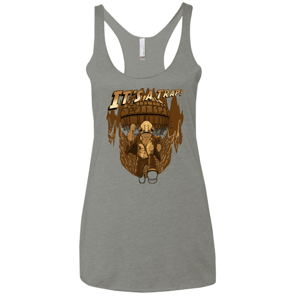 T-Shirts Venetian Grey / X-Small It's a trap!! Women's Triblend Racerback Tank