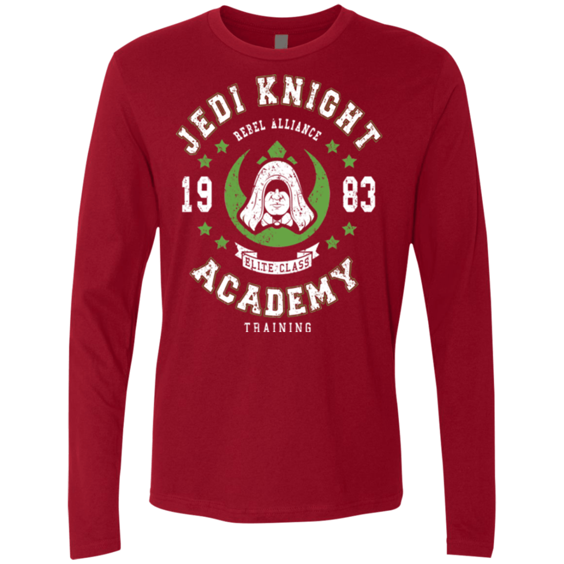 T-Shirts Cardinal / Small Jedi Knight Academy 83 Men's Premium Long Sleeve
