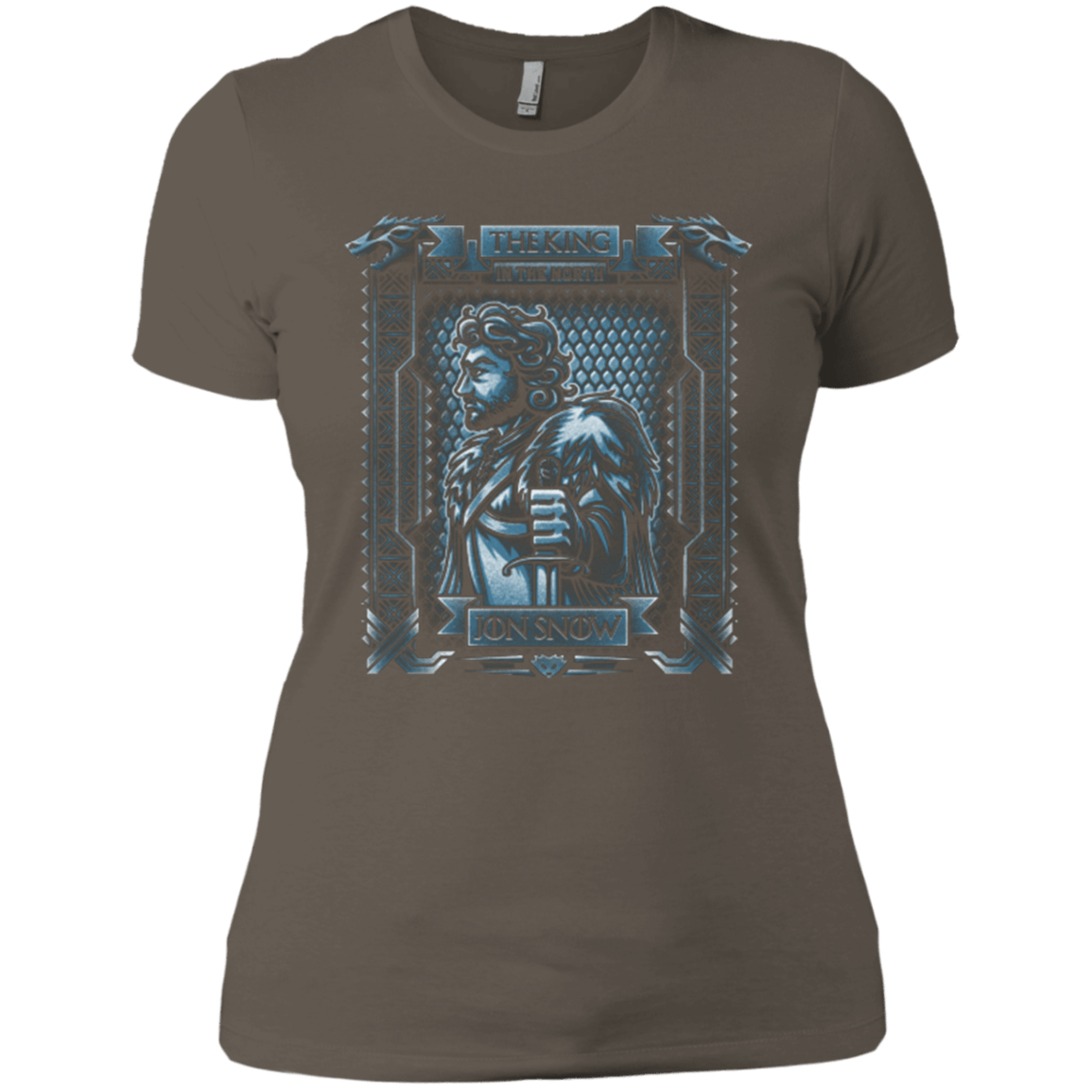 T-Shirts Warm Grey / X-Small Jon Snow King in the North Women's Premium T-Shirt