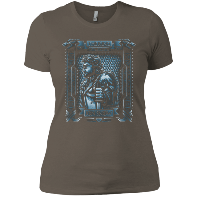 T-Shirts Warm Grey / X-Small Jon Snow King in the North Women's Premium T-Shirt