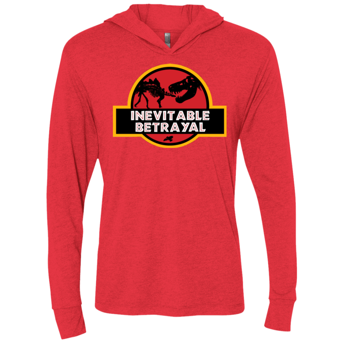 T-Shirts Vintage Red / X-Small JURASSIC BETRAYAL Triblend Long Sleeve Hoodie Tee