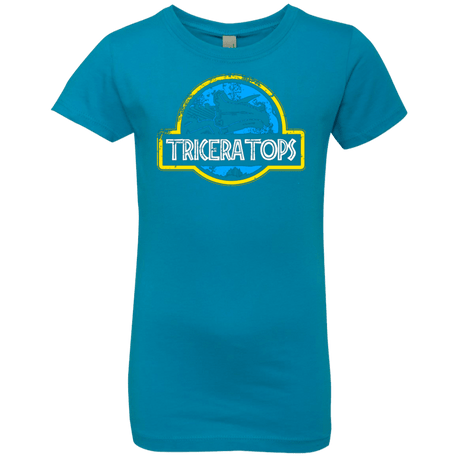 T-Shirts Turquoise / YXS Jurassic Power Blue Girls Premium T-Shirt