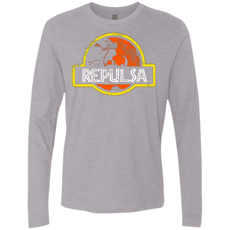 T-Shirts Heather Grey / Small Jurassic Power Evil Men's Premium Long Sleeve