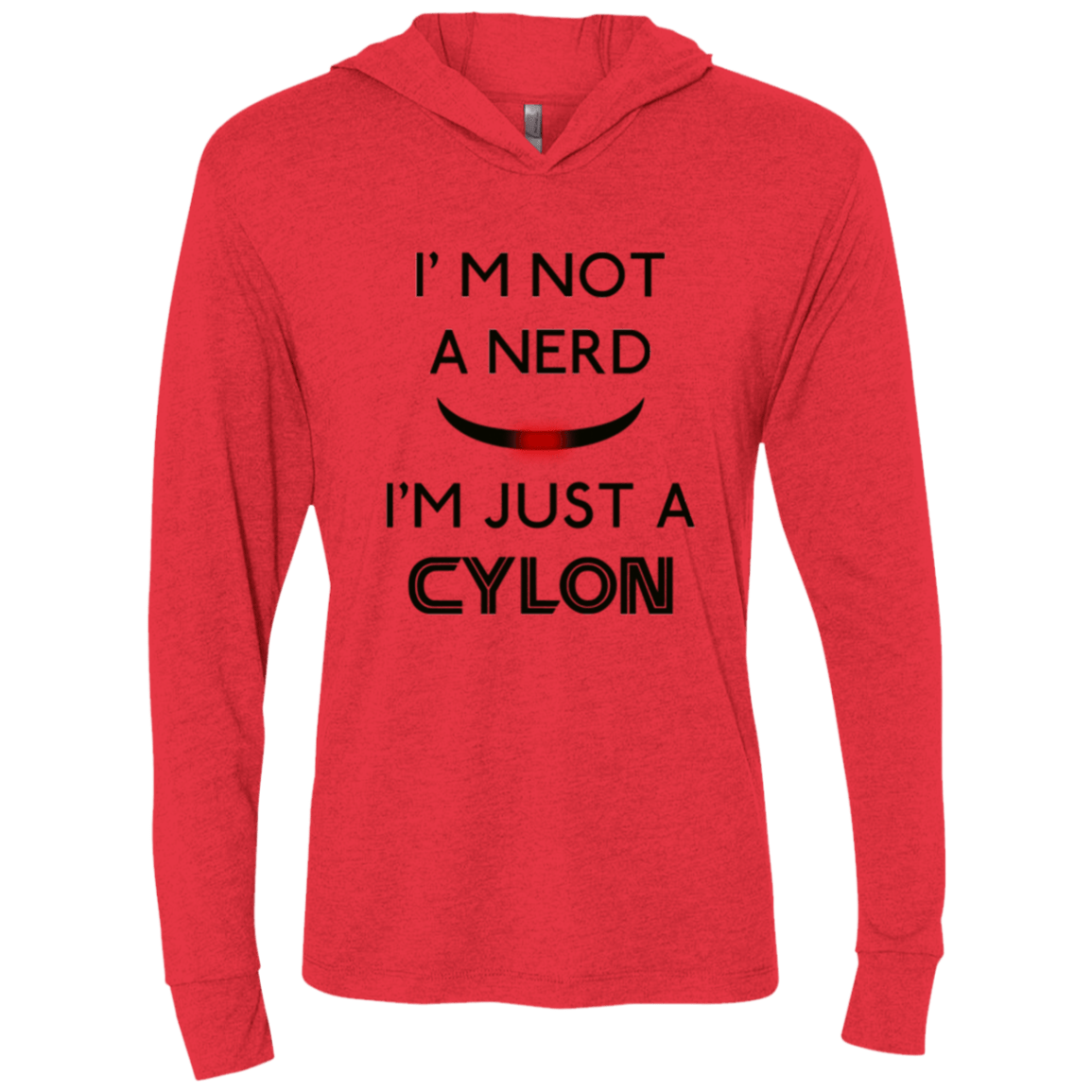 T-Shirts Vintage Red / X-Small Just cylon Triblend Long Sleeve Hoodie Tee