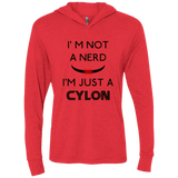 T-Shirts Vintage Red / X-Small Just cylon Triblend Long Sleeve Hoodie Tee