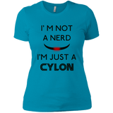 T-Shirts Turquoise / X-Small Just cylon Women's Premium T-Shirt