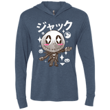 T-Shirts Indigo / X-Small Kawaii Before Christmas Triblend Long Sleeve Hoodie Tee