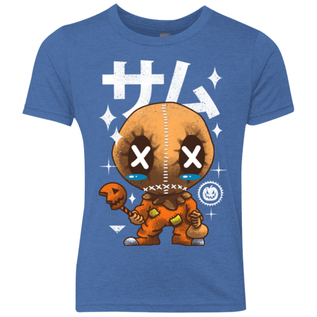 T-Shirts Vintage Royal / YXS Kawaii Pumpkin Youth Triblend T-Shirt