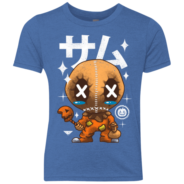 T-Shirts Vintage Royal / YXS Kawaii Pumpkin Youth Triblend T-Shirt