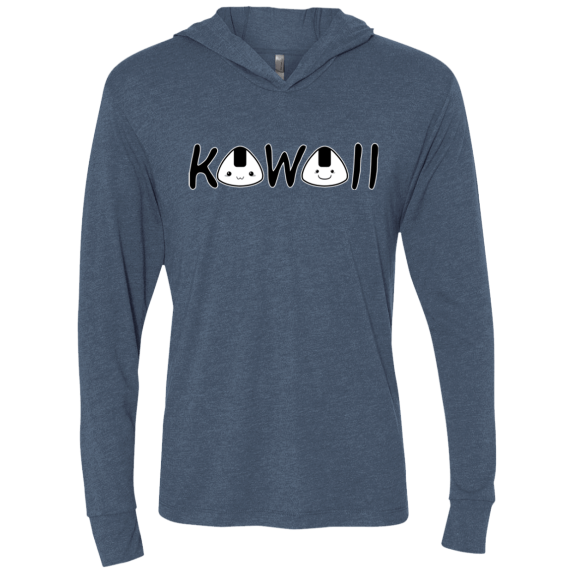 T-Shirts Indigo / X-Small Kawaii Triblend Long Sleeve Hoodie Tee