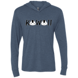 T-Shirts Indigo / X-Small Kawaii Triblend Long Sleeve Hoodie Tee