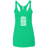 T-Shirts Envy / X-Small KCDF Tardis Women's Triblend Racerback Tank