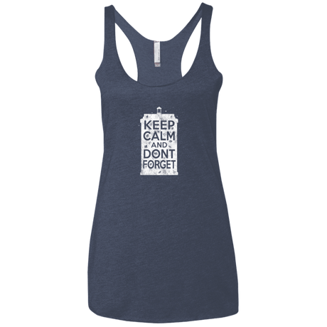 T-Shirts Vintage Navy / X-Small KCDF Tardis Women's Triblend Racerback Tank