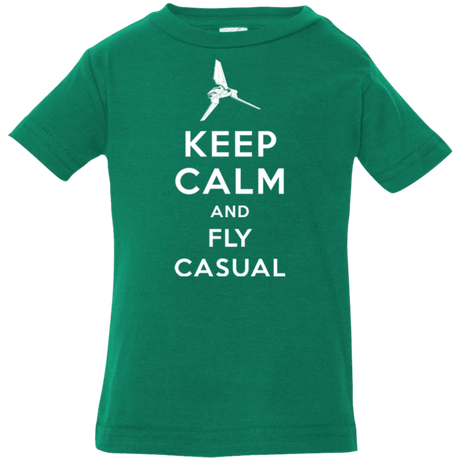 T-Shirts Kelly / 6 Months Keep Calm and Fly Casual Infant Premium T-Shirt