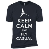 T-Shirts Indigo / X-Small Keep Calm and Fly Casual Men's Premium T-Shirt