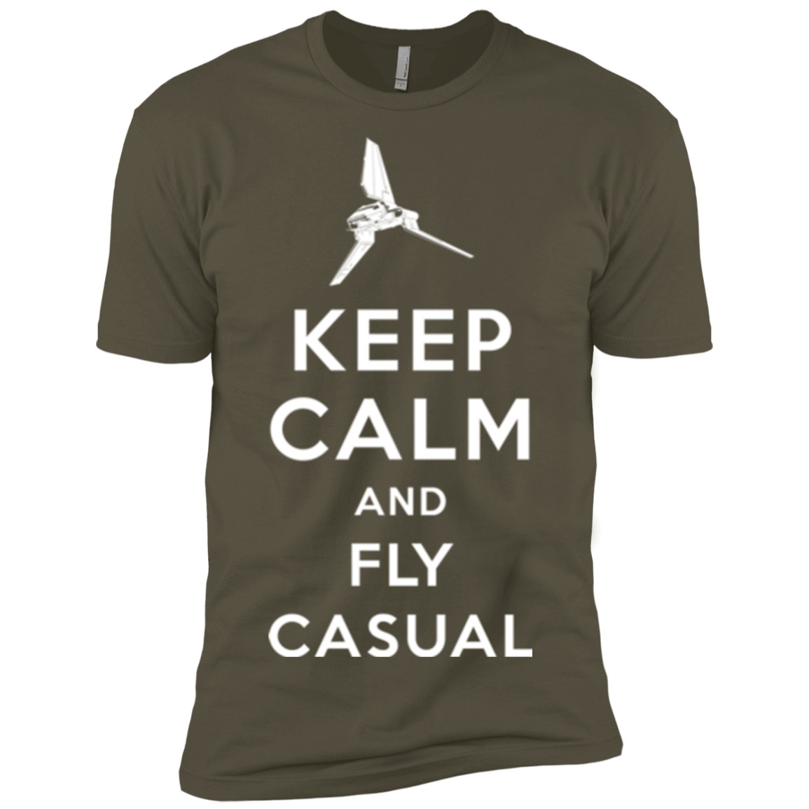 T-Shirts Military Green / X-Small Keep Calm and Fly Casual Men's Premium T-Shirt