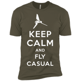 T-Shirts Military Green / X-Small Keep Calm and Fly Casual Men's Premium T-Shirt