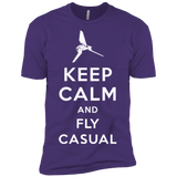 T-Shirts Purple / X-Small Keep Calm and Fly Casual Men's Premium T-Shirt