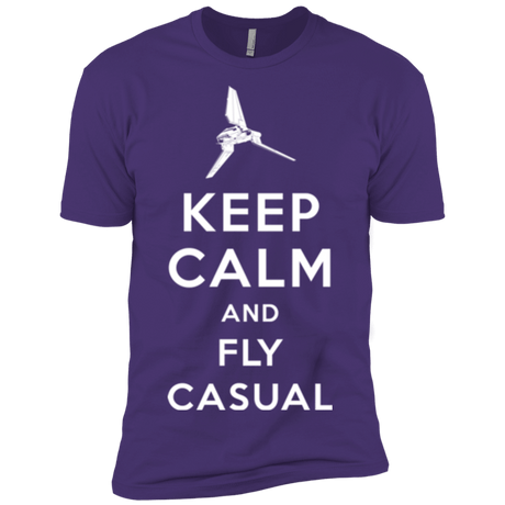 T-Shirts Purple / X-Small Keep Calm and Fly Casual Men's Premium T-Shirt