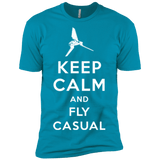 T-Shirts Turquoise / X-Small Keep Calm and Fly Casual Men's Premium T-Shirt