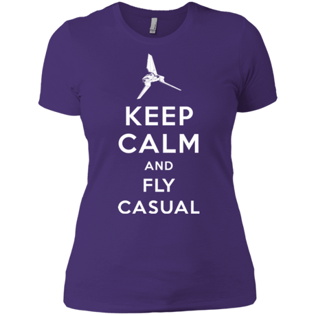 T-Shirts Purple / X-Small Keep Calm and Fly Casual Women's Premium T-Shirt