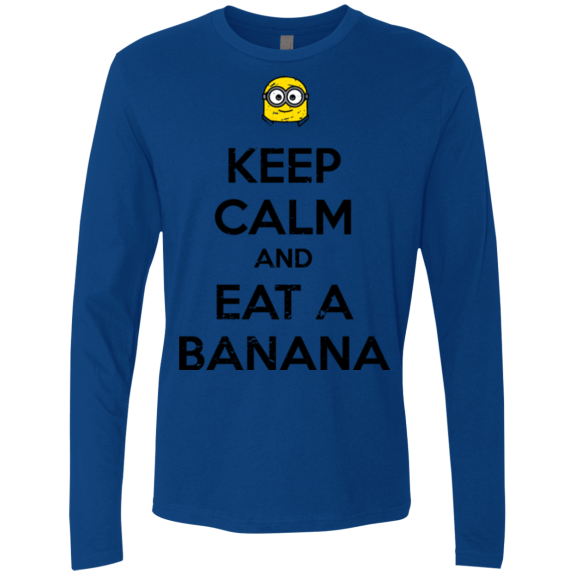 T-Shirts Royal / Small Keep Calm Banana Men's Premium Long Sleeve