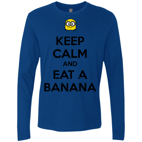 T-Shirts Royal / Small Keep Calm Banana Men's Premium Long Sleeve