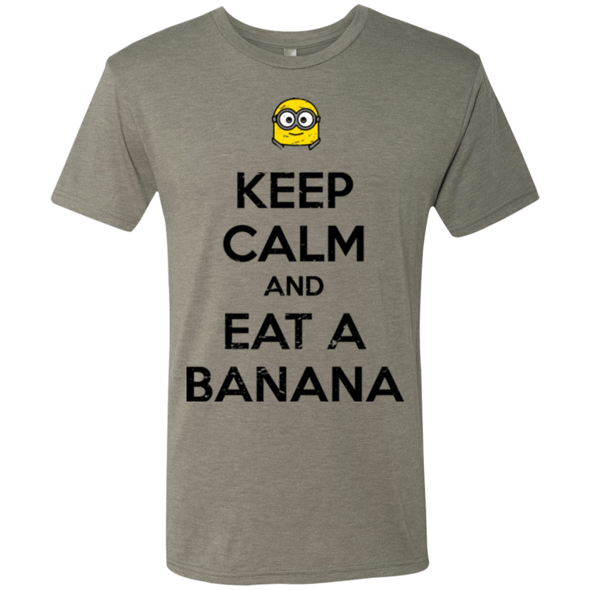 T-Shirts Venetian Grey / Small Keep Calm Banana Men's Triblend T-Shirt