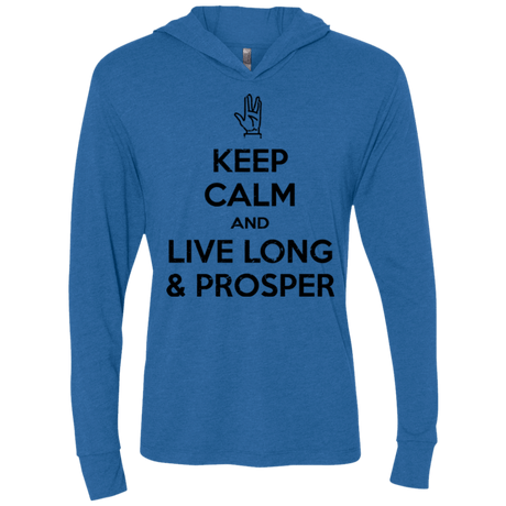 T-Shirts Vintage Royal / X-Small Keep calm prosper Triblend Long Sleeve Hoodie Tee