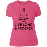 T-Shirts Hot Pink / X-Small Keep calm prosper Women's Premium T-Shirt