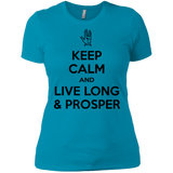 T-Shirts Turquoise / X-Small Keep calm prosper Women's Premium T-Shirt