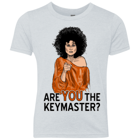 T-Shirts Heather White / YXS Keymaster Youth Triblend T-Shirt