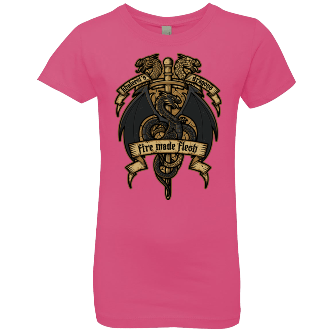 T-Shirts Hot Pink / YXS KHALEESIS DRAGONS Girls Premium T-Shirt