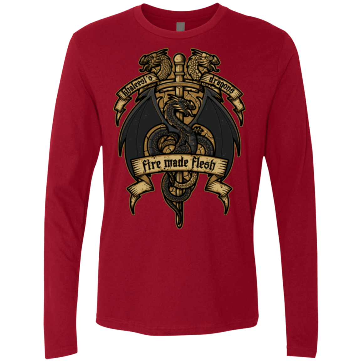 T-Shirts Cardinal / Small KHALEESIS DRAGONS Men's Premium Long Sleeve