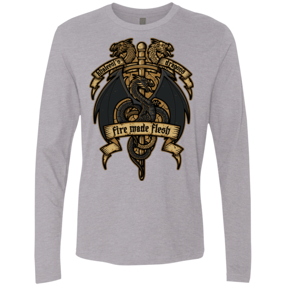 T-Shirts Heather Grey / Small KHALEESIS DRAGONS Men's Premium Long Sleeve