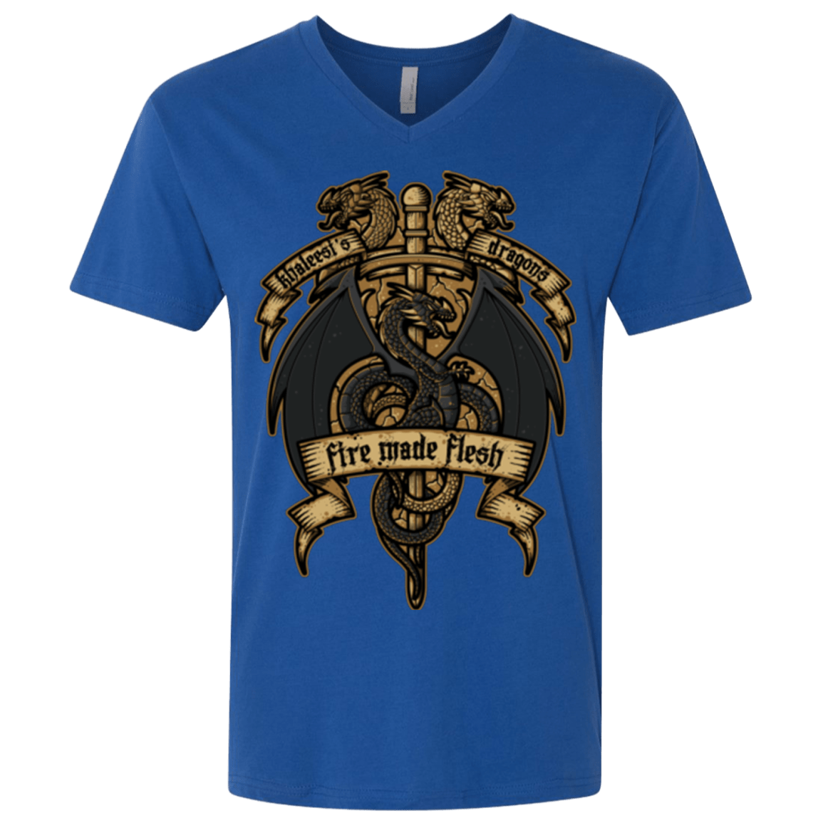 T-Shirts Royal / X-Small KHALEESIS DRAGONS Men's Premium V-Neck