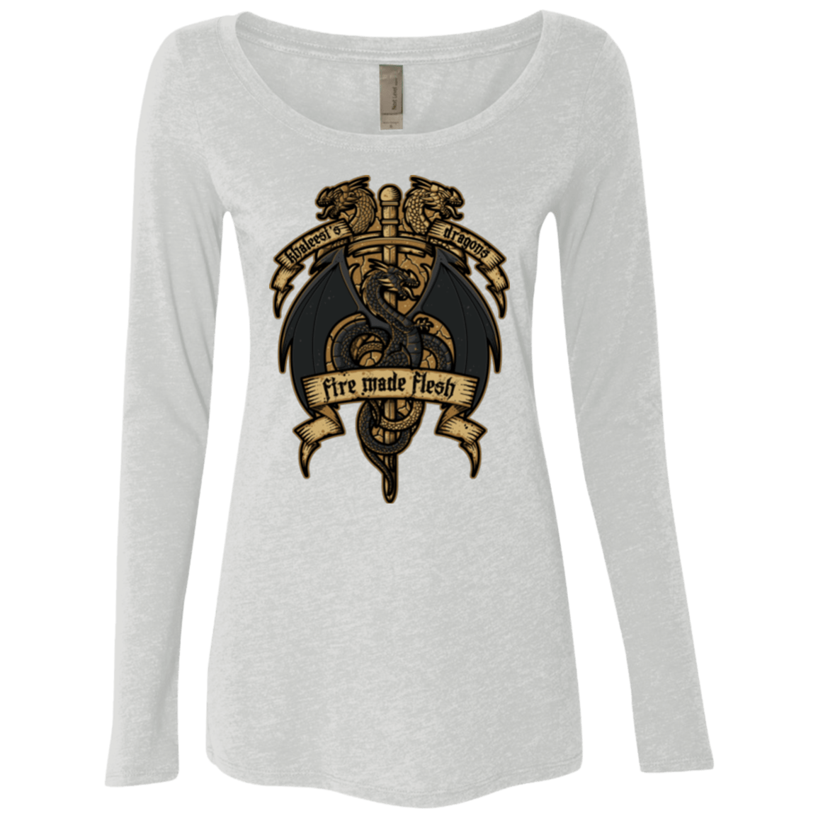 T-Shirts Heather White / Small KHALEESIS DRAGONS Women's Triblend Long Sleeve Shirt