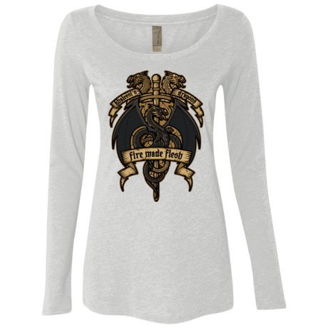 T-Shirts Heather White / Small KHALEESIS DRAGONS Women's Triblend Long Sleeve Shirt