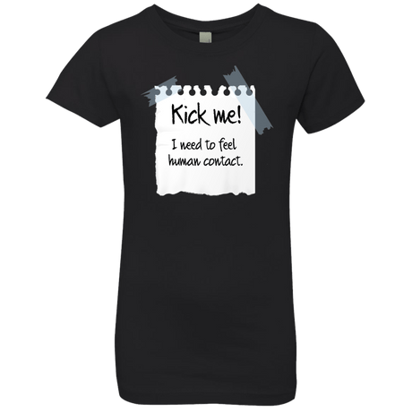 T-Shirts Black / YXS Kick Me Girls Premium T-Shirt