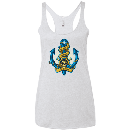 T-Shirts Heather White / X-Small KING OF PIRATES Women's Triblend Racerback Tank