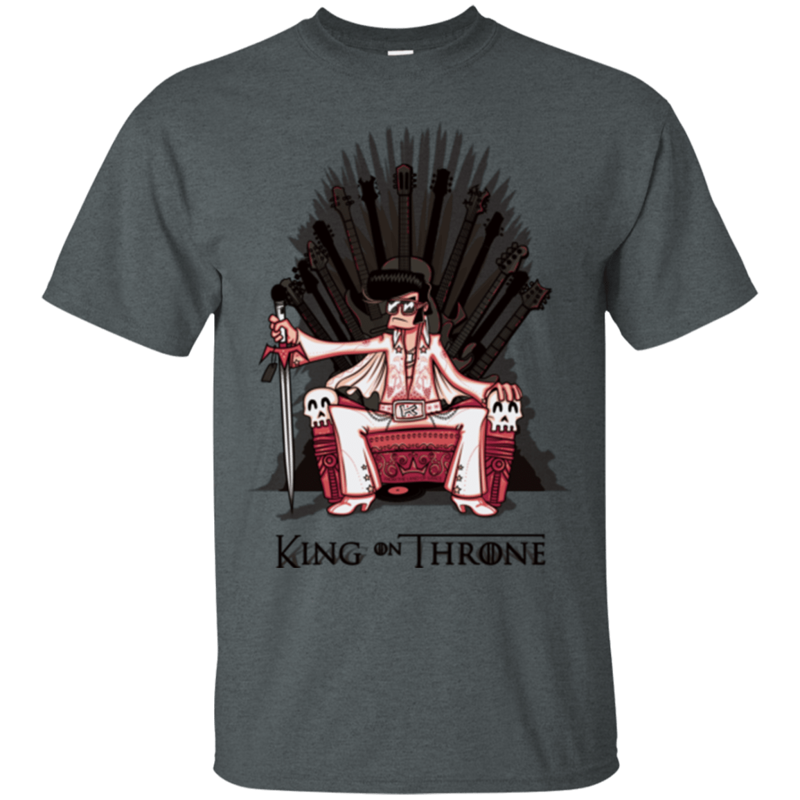 T-Shirts Dark Heather / Small King on Throne T-Shirt