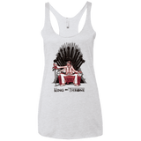 T-Shirts Heather White / X-Small King on Throne Women's Triblend Racerback Tank