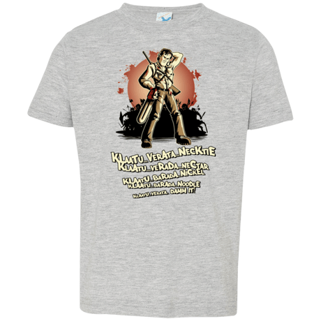 T-Shirts Heather / 2T Klaatu Barada Nikto Toddler Premium T-Shirt