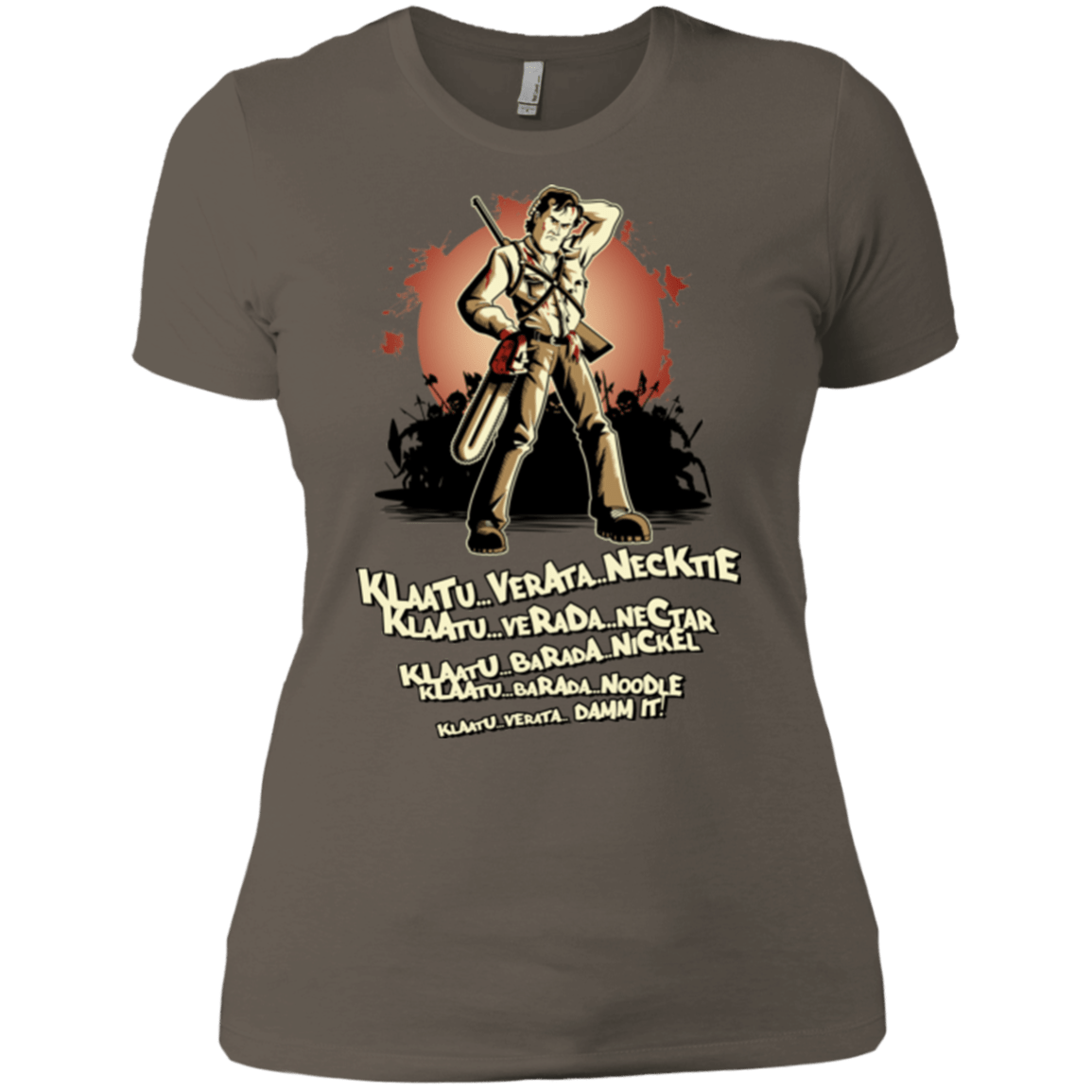 T-Shirts Warm Grey / X-Small Klaatu Barada Nikto Women's Premium T-Shirt